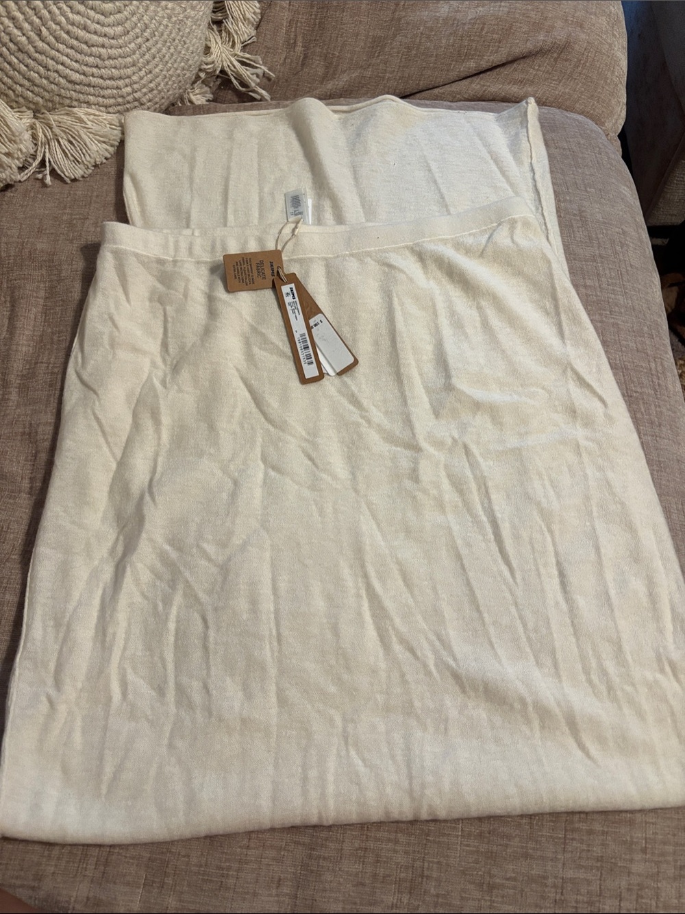 SKIMS Cream Maxi Knit Skirt